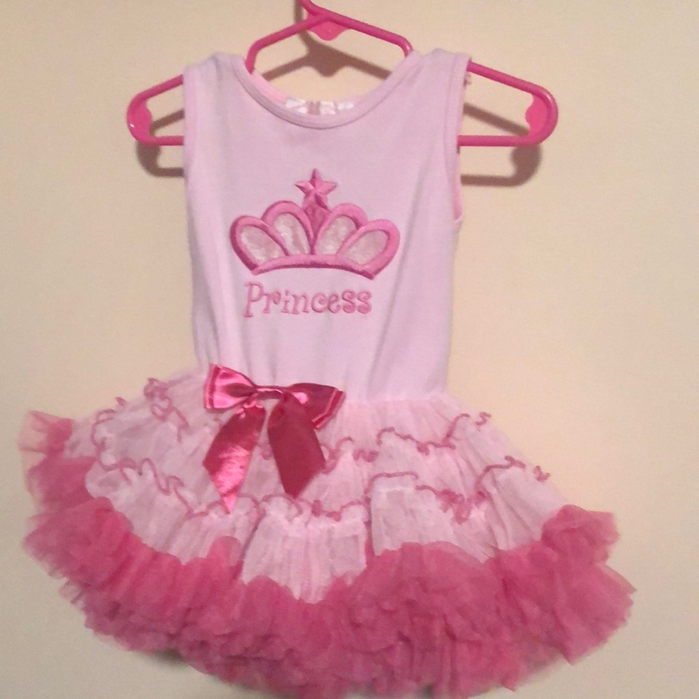 Popatu princess pink dress, size 12 months